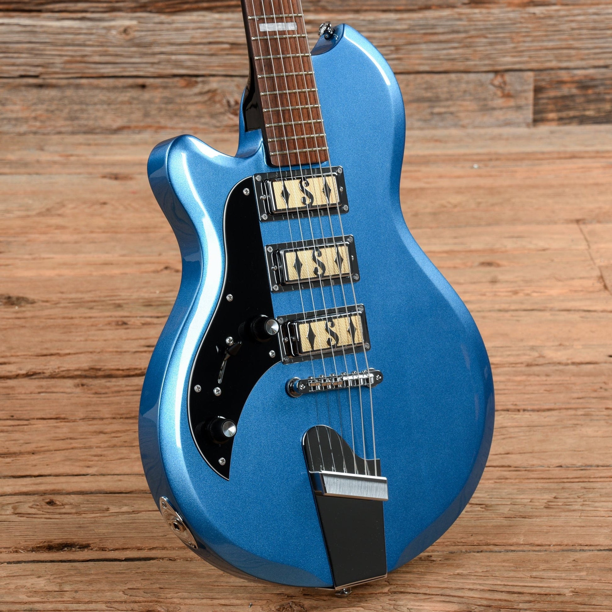 Supro 2030BM Hampton Triple Pickup Island Series Ocean Blue Metallic 2017 LEFTY Electric Guitars / Solid Body