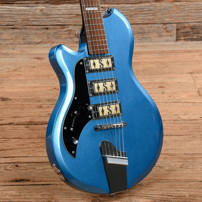Supro 2030BM Hampton Triple Pickup Island Series Ocean Blue Metallic 2017 LEFTY Electric Guitars / Solid Body