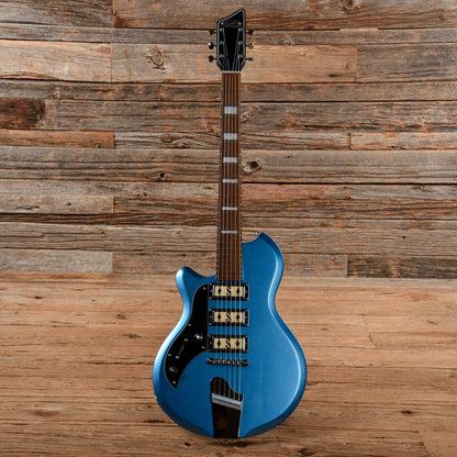 Supro 2030BM Hampton Triple Pickup Island Series Ocean Blue Metallic 2017 LEFTY Electric Guitars / Solid Body