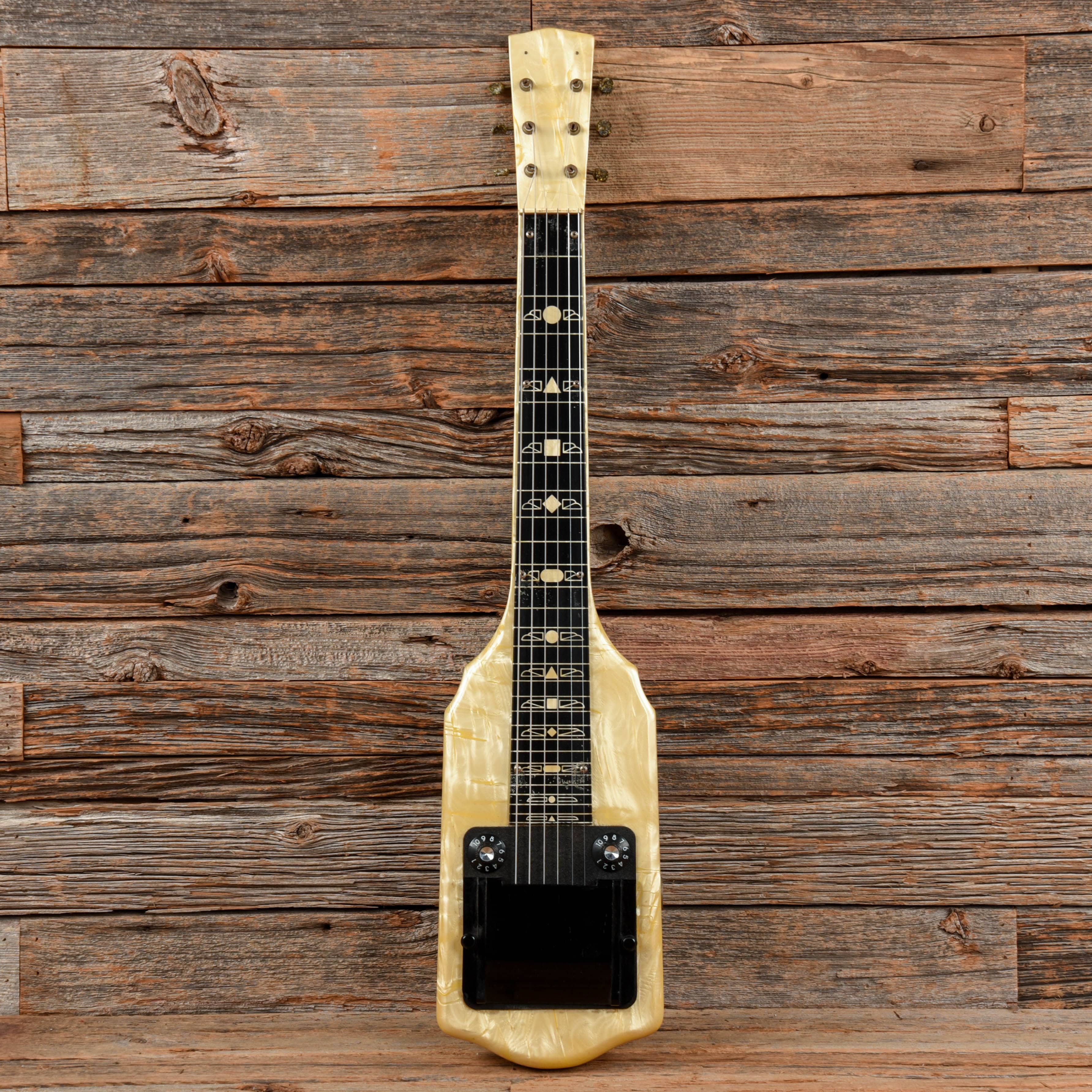 Supro Lap Steel White Perloid 1960s Electric Guitars / Solid Body