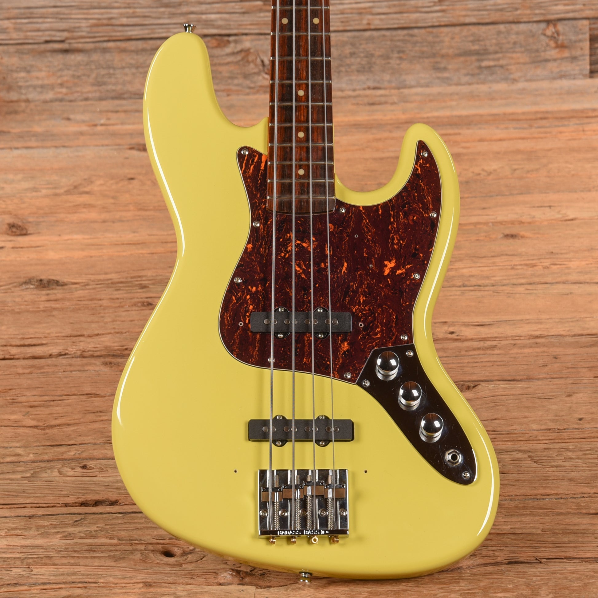 SX Guitars Vintage Series Bass Vintage White Bass Guitars / 4-String