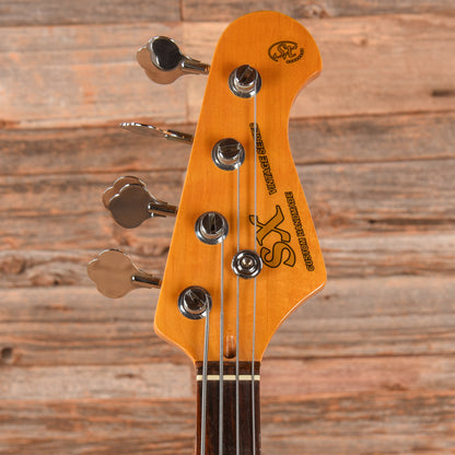 SX Guitars Vintage Series Bass Vintage White Bass Guitars / 4-String