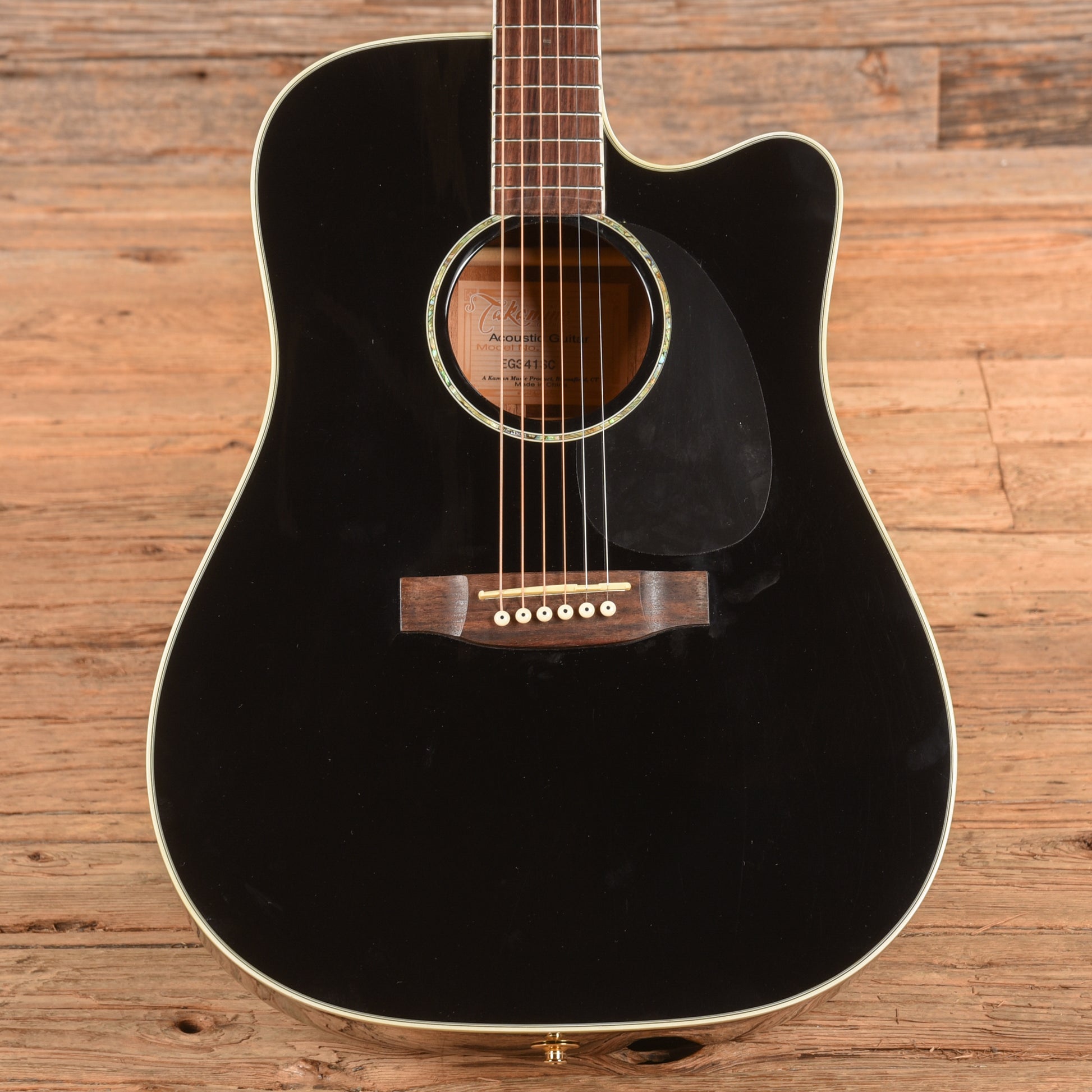 Takamine EG-341CE Black Acoustic Guitars / OM and Auditorium