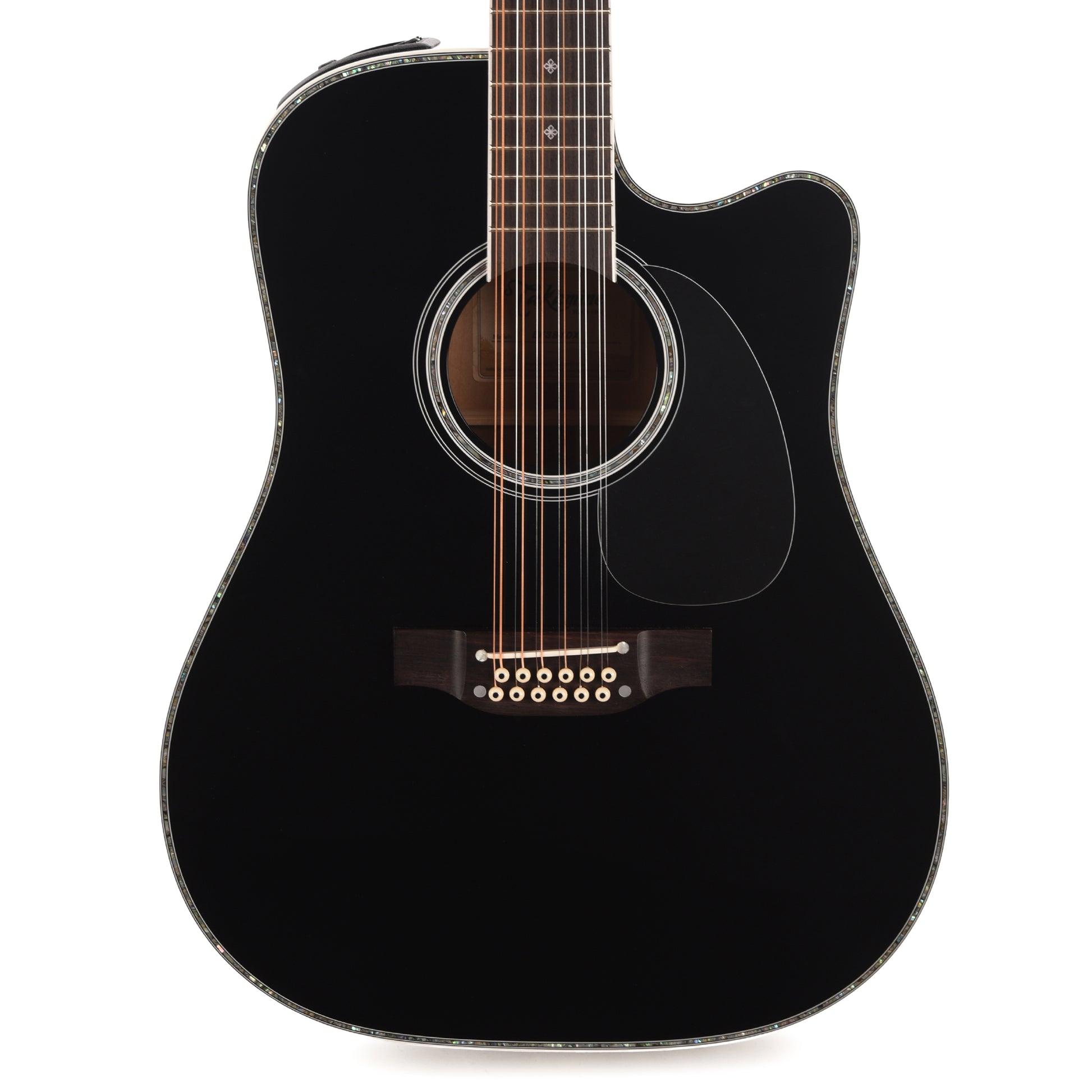 Takamine EF381DX 12-String Acoustic Guitar Black Acoustic Guitars