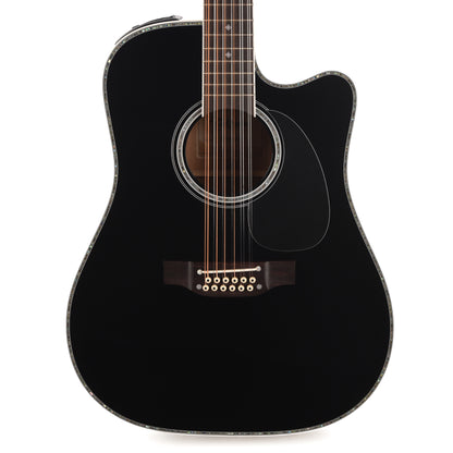 Takamine EF381DX 12-String Acoustic Guitar Black Acoustic Guitars