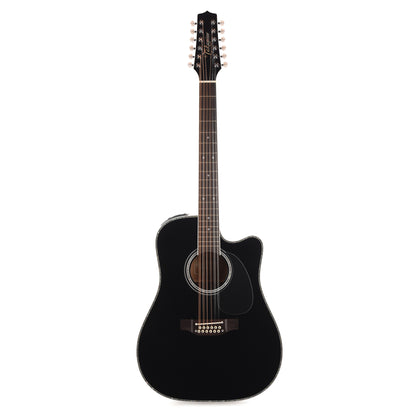 Takamine EF381DX 12-String Acoustic Guitar Black Acoustic Guitars
