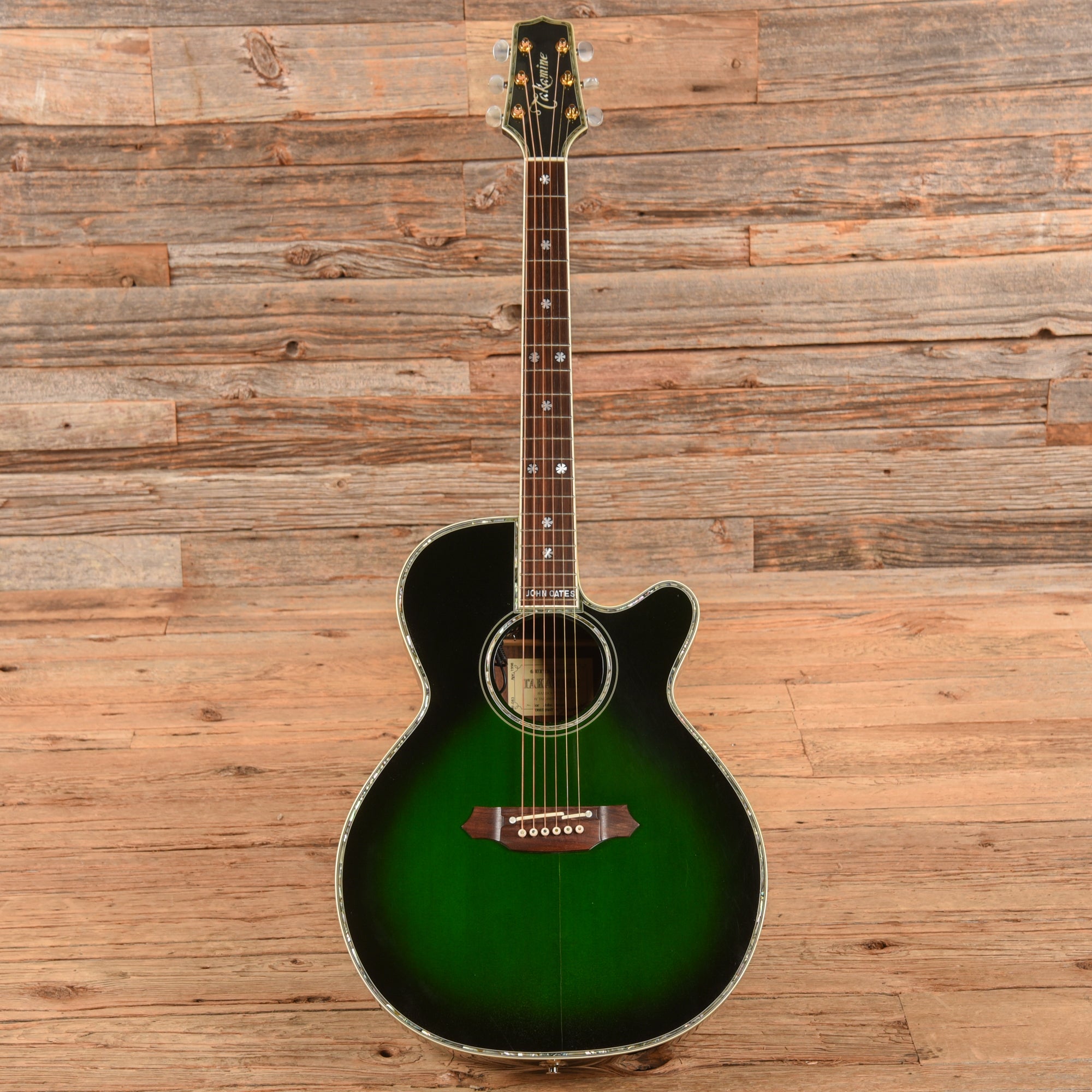 Takamine Custom Acoustic Guitar Green Green