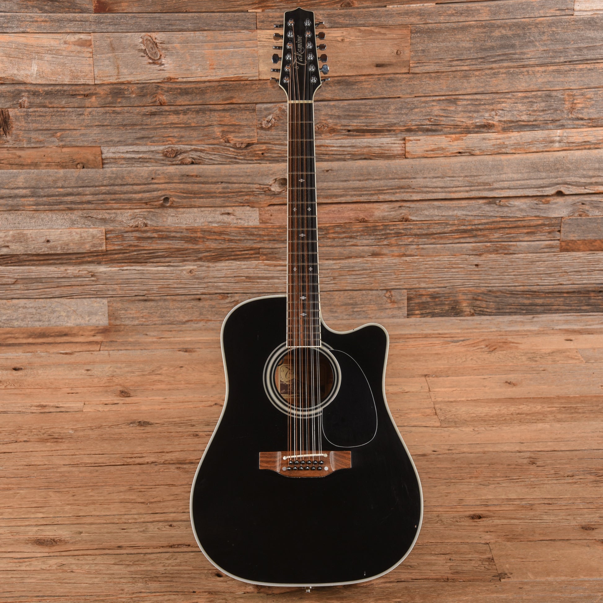 Takamine EF381SC 12 String Dreadnought Cutaway Black - Zac Brown