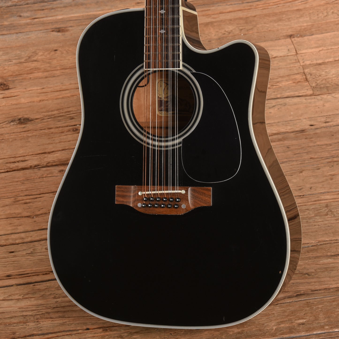 Takamine EF381SC 12 String Dreadnought Cutaway Black - Zac Brown