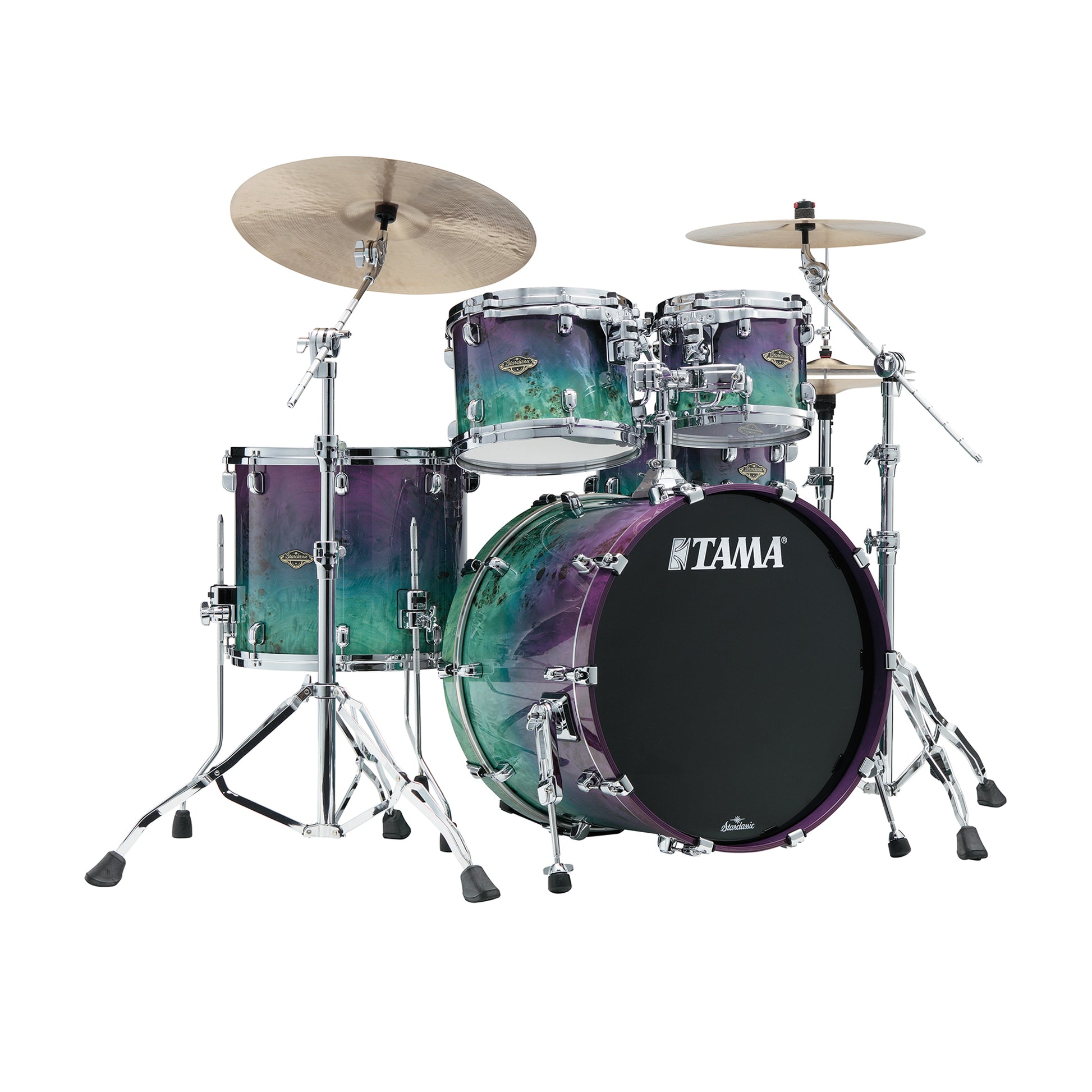 Tama Starclassic 10/12/16/22 4pc. Walnut/Birch Drum Kit Nebula Mappa Burl Fade Drums and Percussion / Acoustic Drums / Full Acoustic Kits