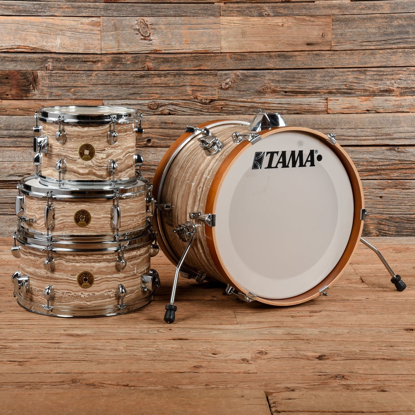Tama Tama Club Jam 10/14/18/5x13 4pc. Drum Kit Cream Marble USED Drums and Percussion / Acoustic Drums / Full Acoustic Kits
