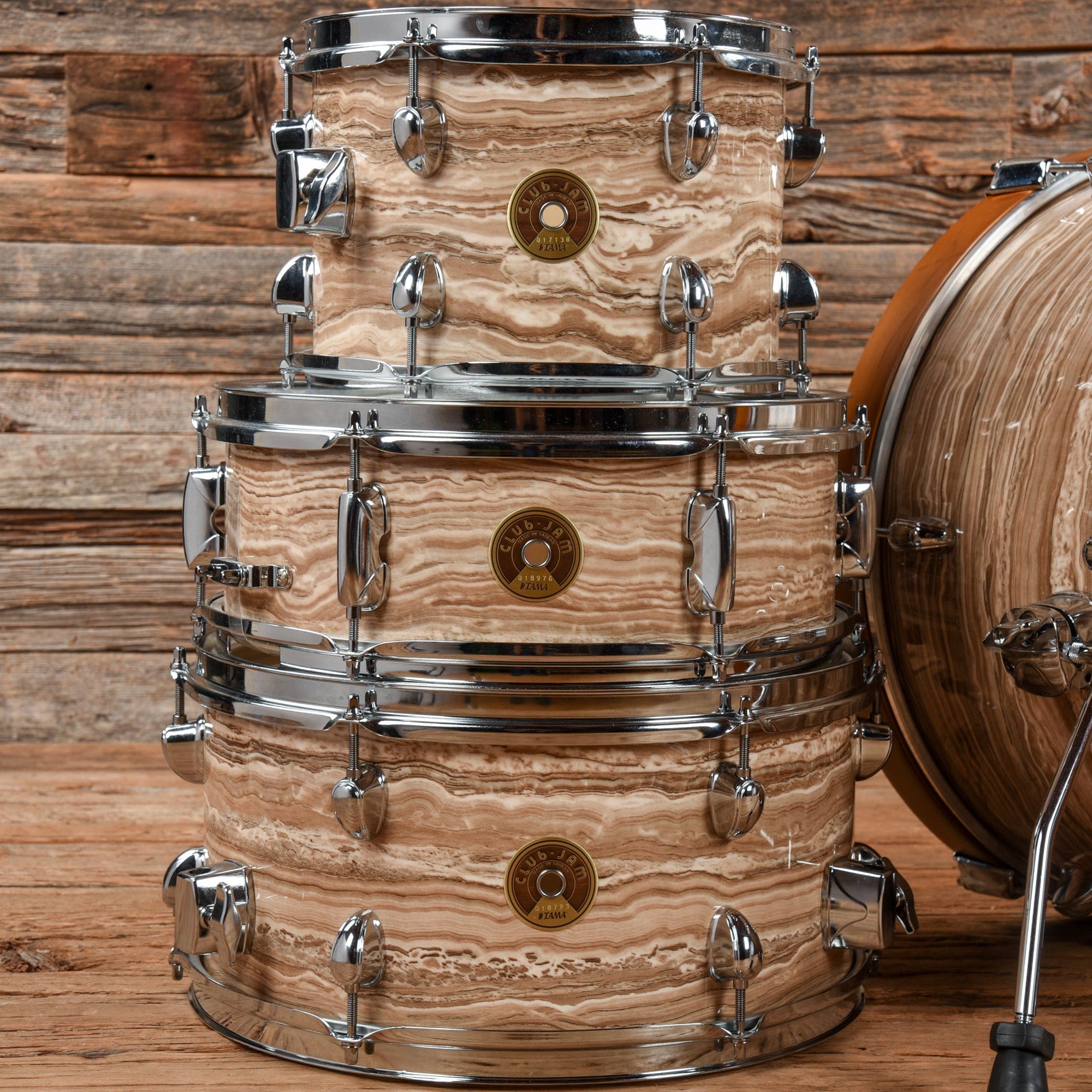 Tama Tama Club Jam 10/14/18/5x13 4pc. Drum Kit Cream Marble USED Drums and Percussion / Acoustic Drums / Full Acoustic Kits