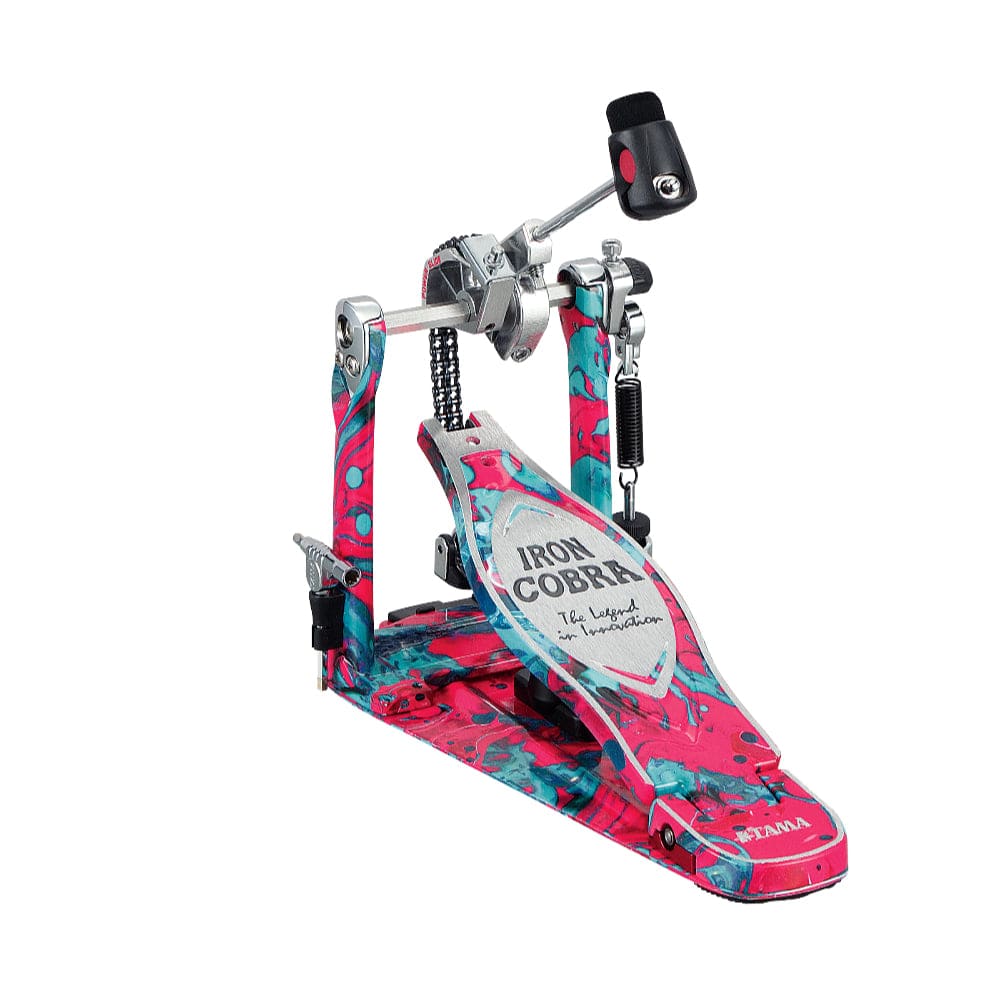 Tama 50th Anniversary Iron Cobra Marble Coral Swirl Power Glide Single Pedal Drums and Percussion / Parts and Accessories / Drum Parts