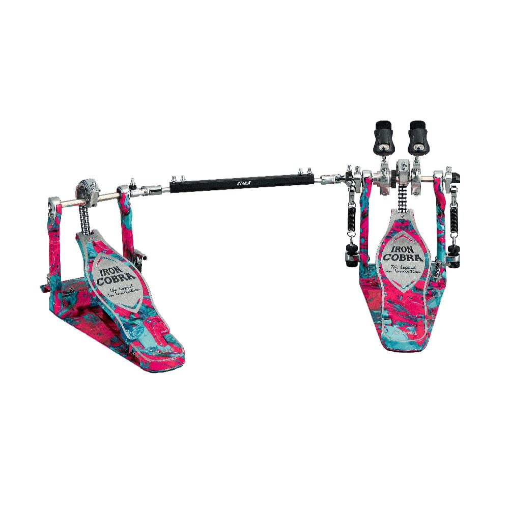 Tama 50th Anniversary Iron Cobra Marble Coral Swirl Power Glide Twin Pedal Drums and Percussion / Parts and Accessories / Drum Parts