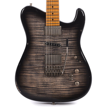 Tausch 665 RAW Deluxe Trem HSH Figured Maple Aged Cobra Burst w/Flame Maple Neck Electric Guitars / Solid Body