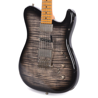 Tausch 665 RAW Deluxe Trem HSH Figured Maple Aged Cobra Burst w/Flame Maple Neck Electric Guitars / Solid Body