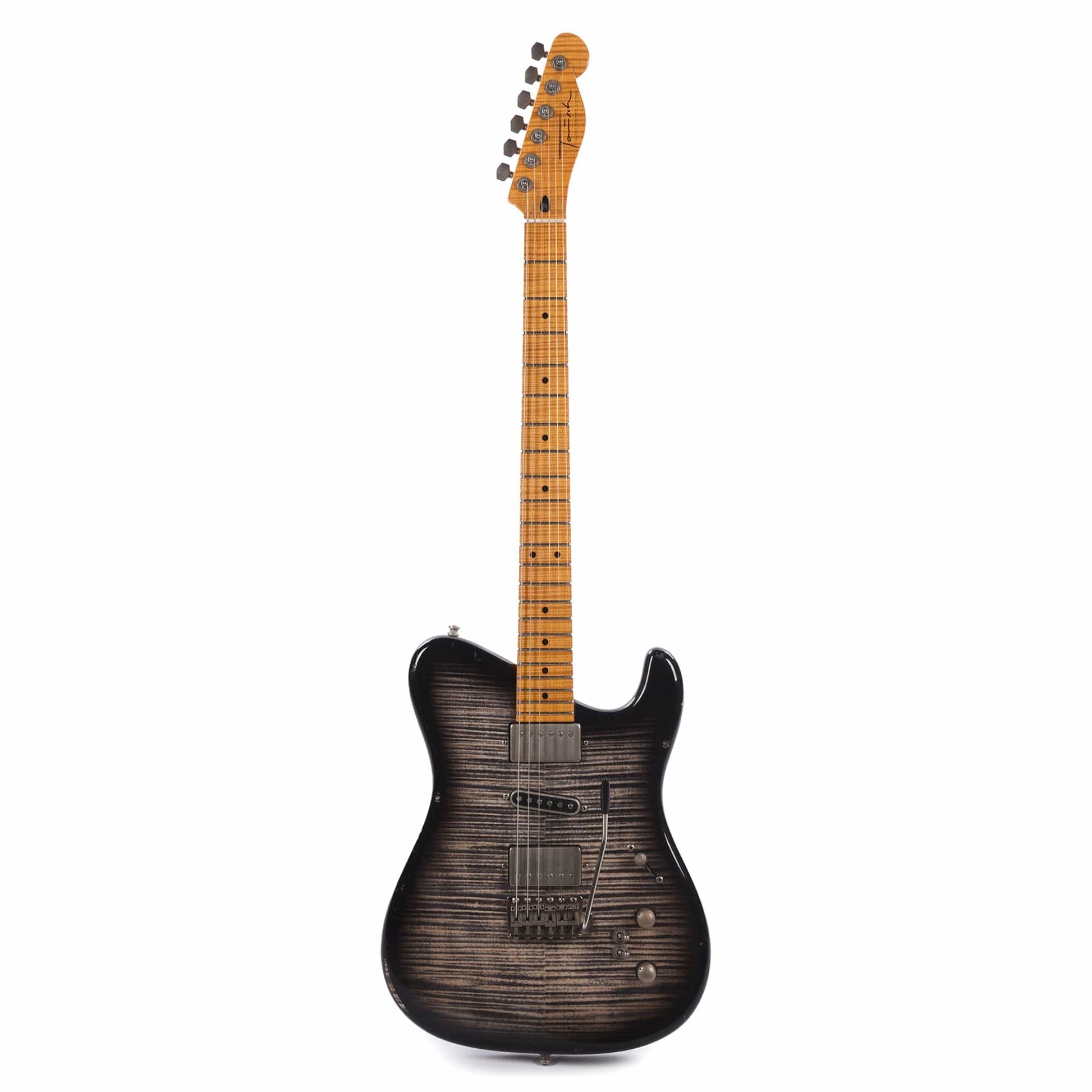 Tausch 665 RAW Deluxe Trem HSH Figured Maple Aged Cobra Burst w/Flame Maple Neck Electric Guitars / Solid Body