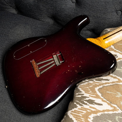 Tausch 665 RAW Deluxe Trem HSH Quilted Maple Aged Violet Burst w/Flame Maple Neck Electric Guitars / Solid Body