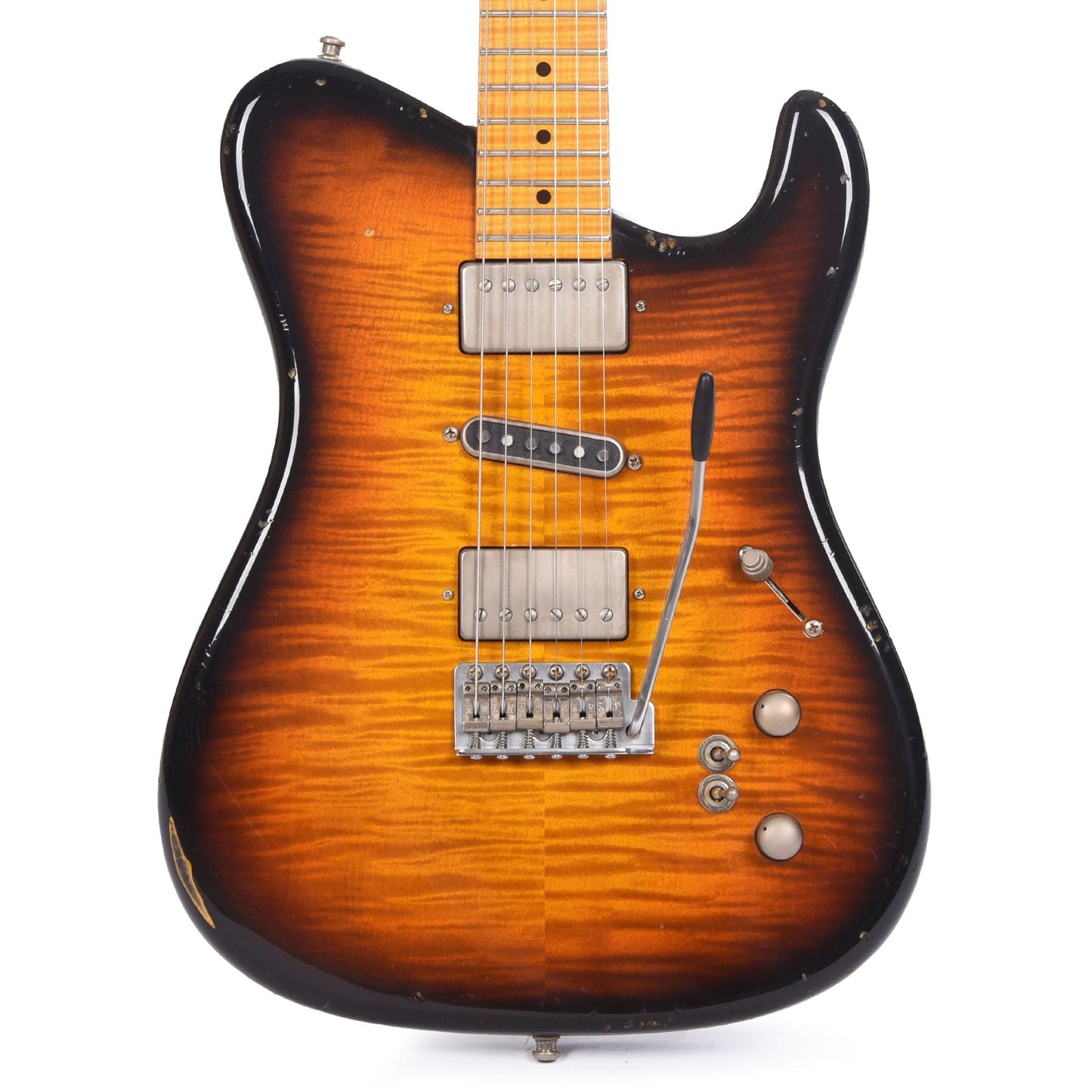 Tausch 665 RAW HSH Figured Maple Aged Antique Burst w/Flame Maple Neck Electric Guitars / Solid Body
