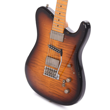 Tausch 665 RAW HSH Figured Maple Aged Antique Burst w/Flame Maple Neck Electric Guitars / Solid Body