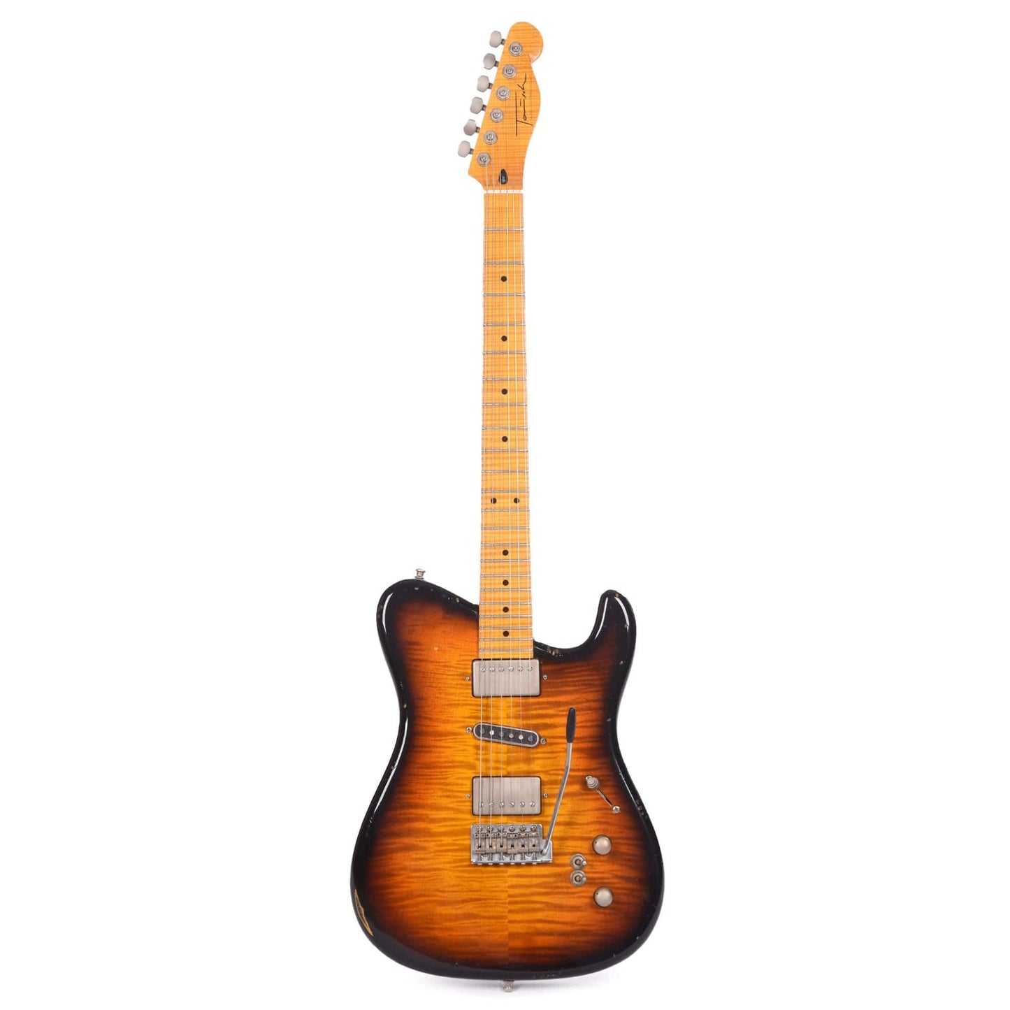 Tausch 665 RAW HSH Figured Maple Aged Antique Burst w/Flame Maple Neck Electric Guitars / Solid Body