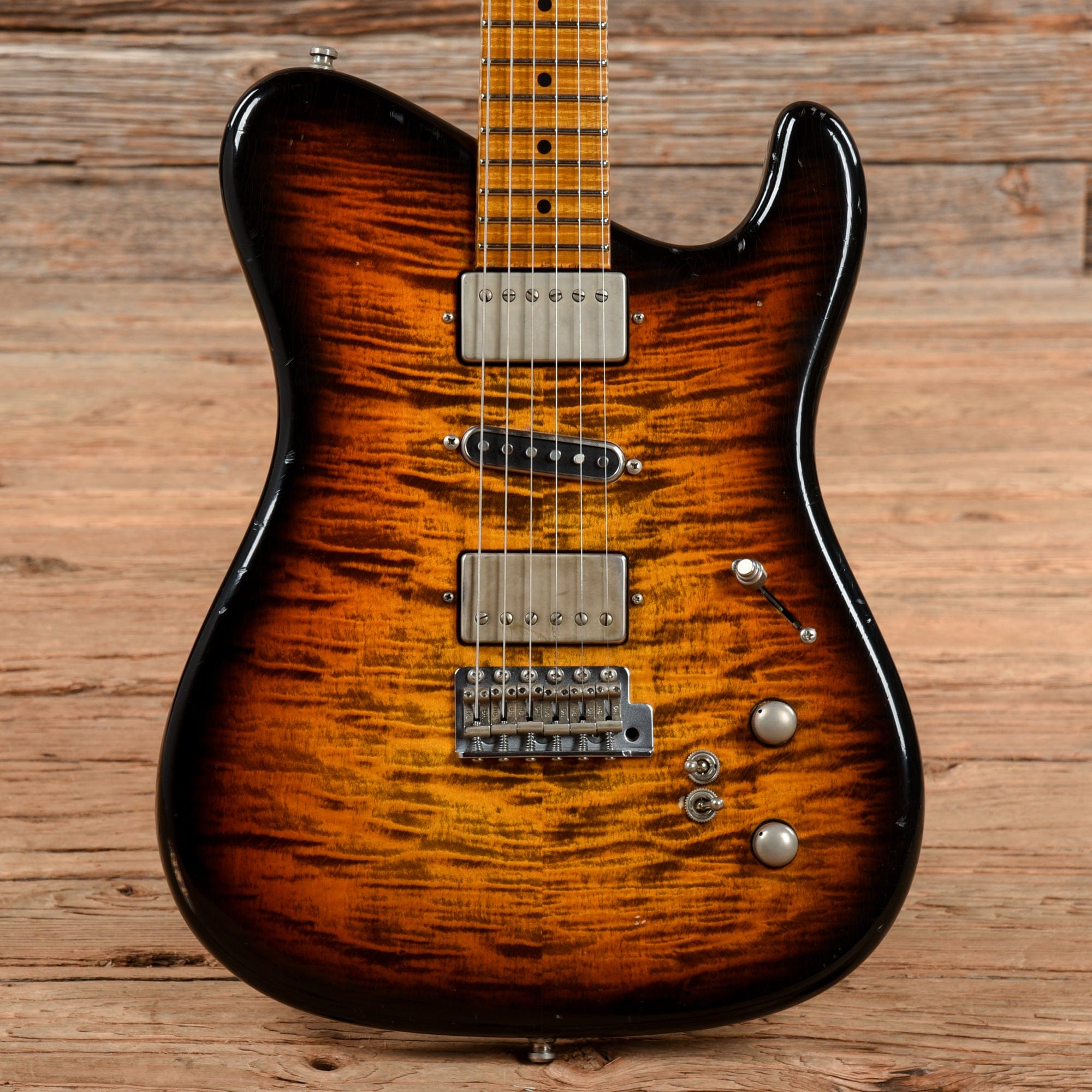 Tausch Guitars 665 Raw Deluxe Figured Maple Aged Antique Sunburst 2021 Electric Guitars / Solid Body