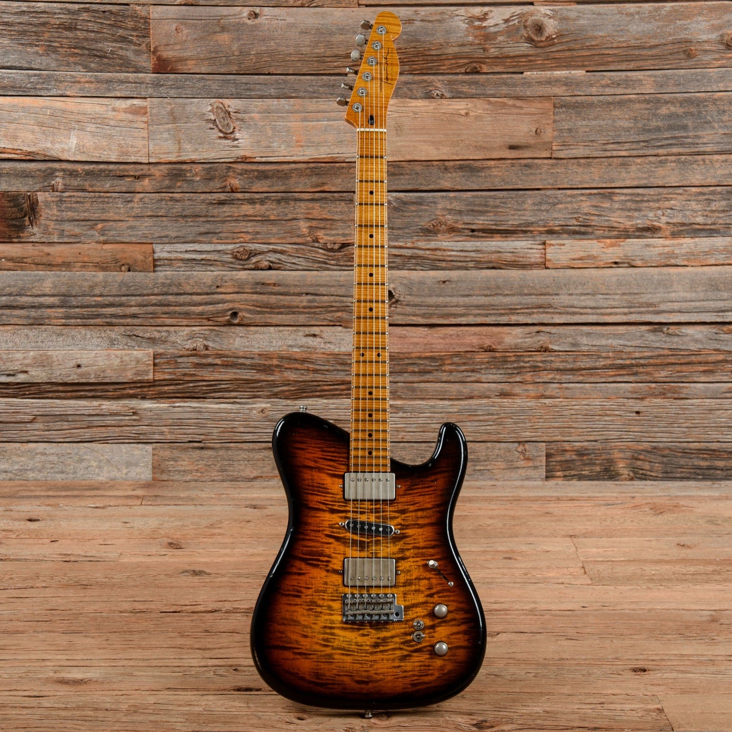 Tausch Guitars 665 Raw Deluxe Figured Maple Aged Antique Sunburst 2021 Electric Guitars / Solid Body