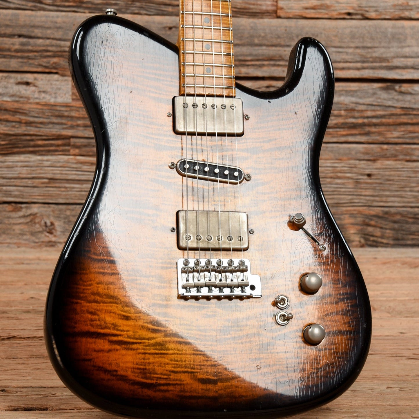 Tausch Guitars 665 Raw Deluxe Figured Maple Aged Antique Sunburst 2021 Electric Guitars / Solid Body