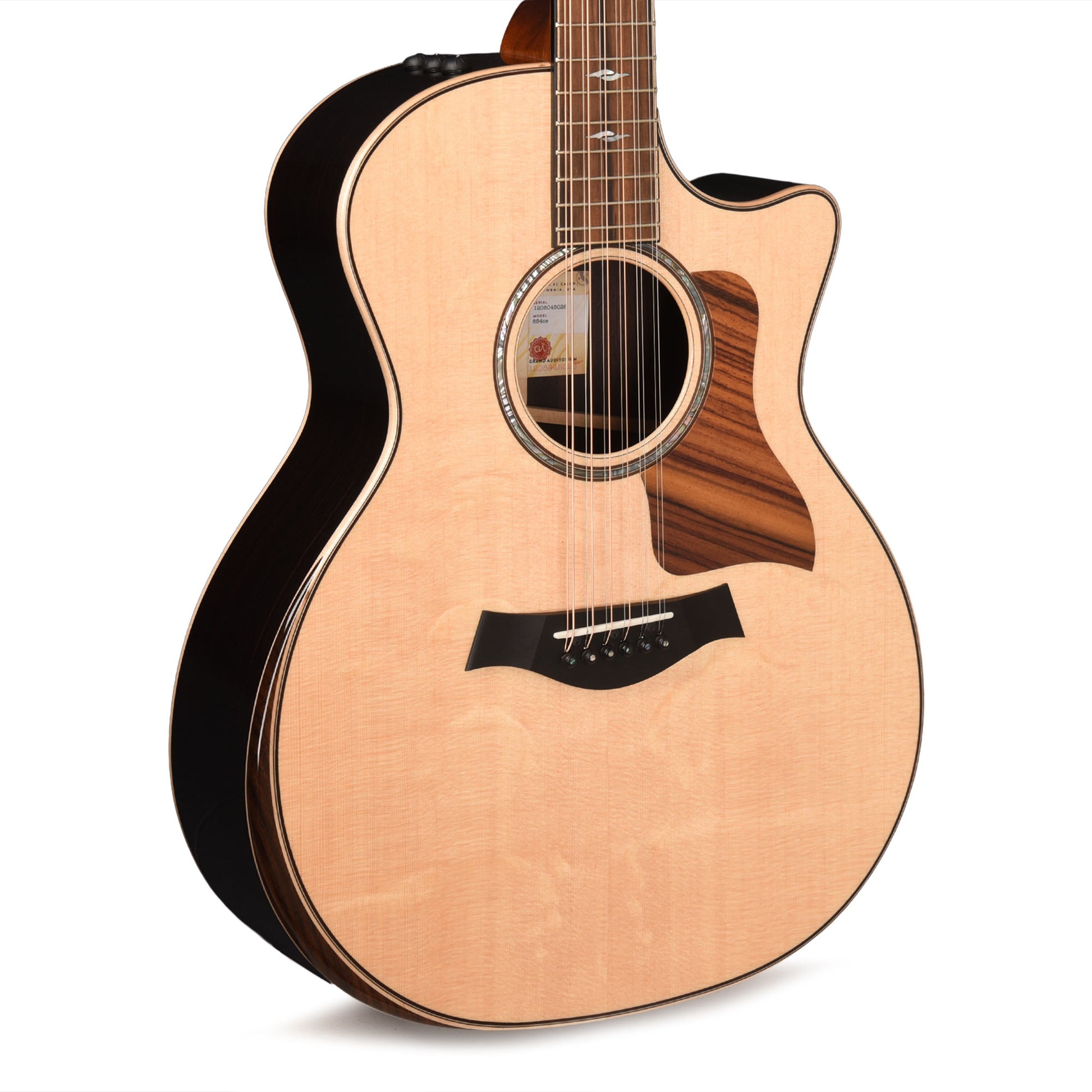 Taylor 854ce 12-String Grand Auditorium Sitka/Rosewood Natural ES2 Acoustic Guitars / 12-String