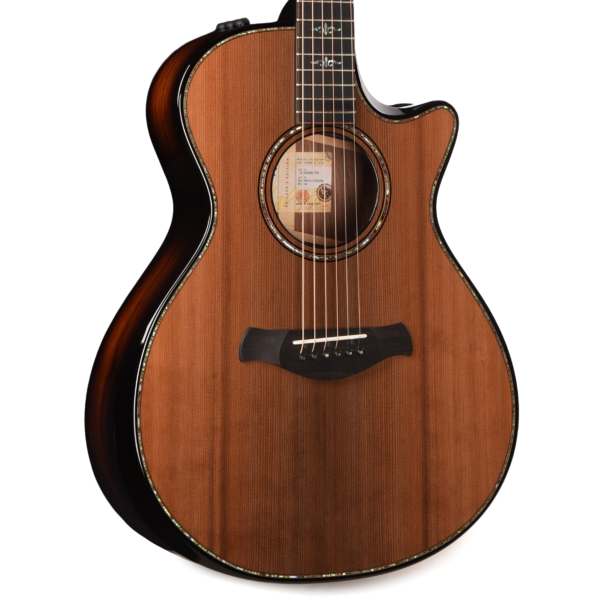 Taylor Builder's Edition 912ce Grand Concert Sinker Redwood/Honduran Rosewood Natural ES2 Acoustic Guitars / Concert