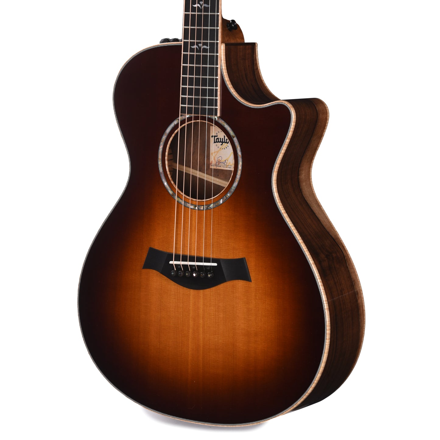 Taylor Custom Grand Concert Western Red Cedar/AA Walnut Tobacco Sunburst Top ES2 w/Figured Maple Binding Acoustic Guitars / Concert