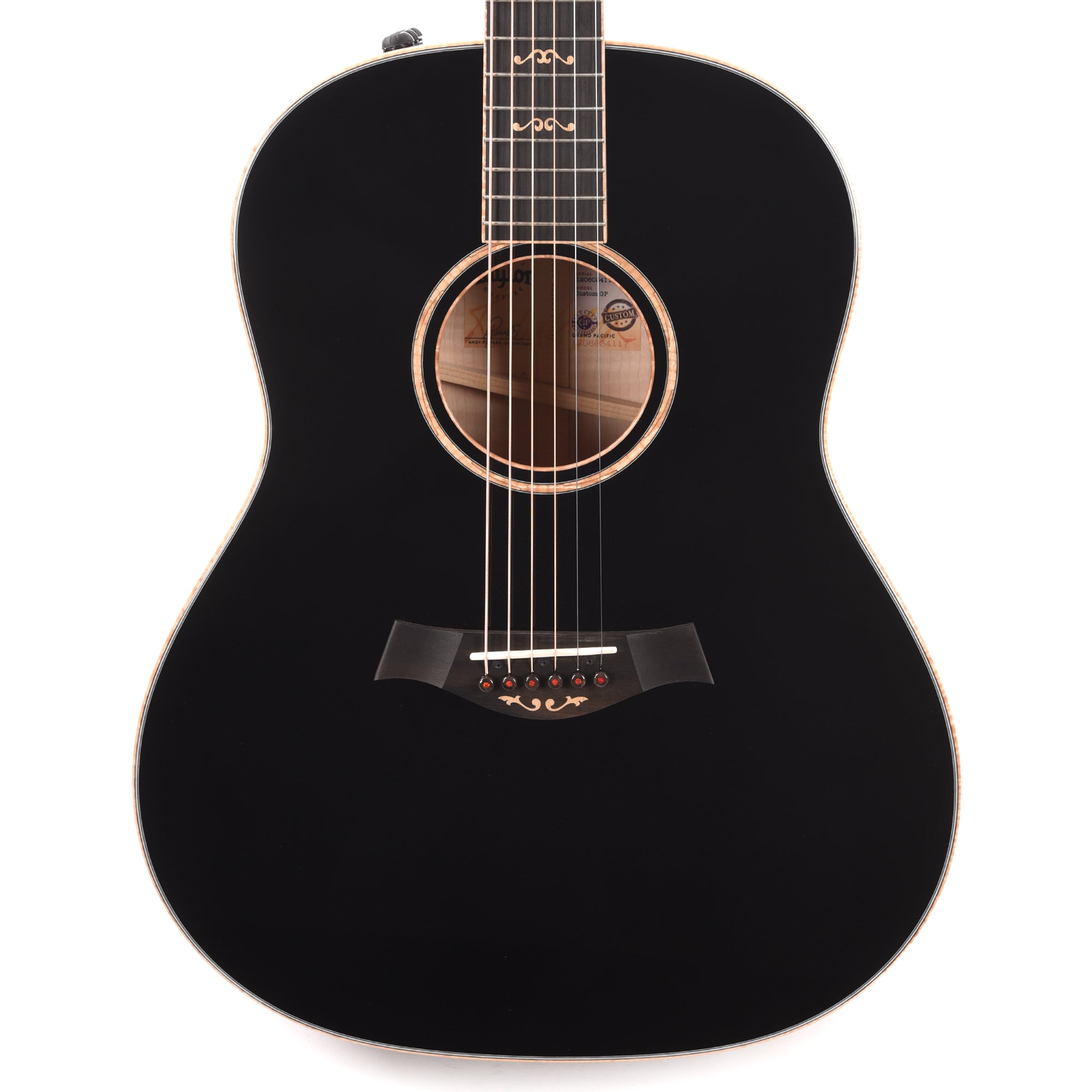 Taylor Custom Grand Pacific Torrefied Spruce/Flame Maple Black Top w/Vintage Sunburst Back/Sides ES2 Acoustic Guitars / Concert