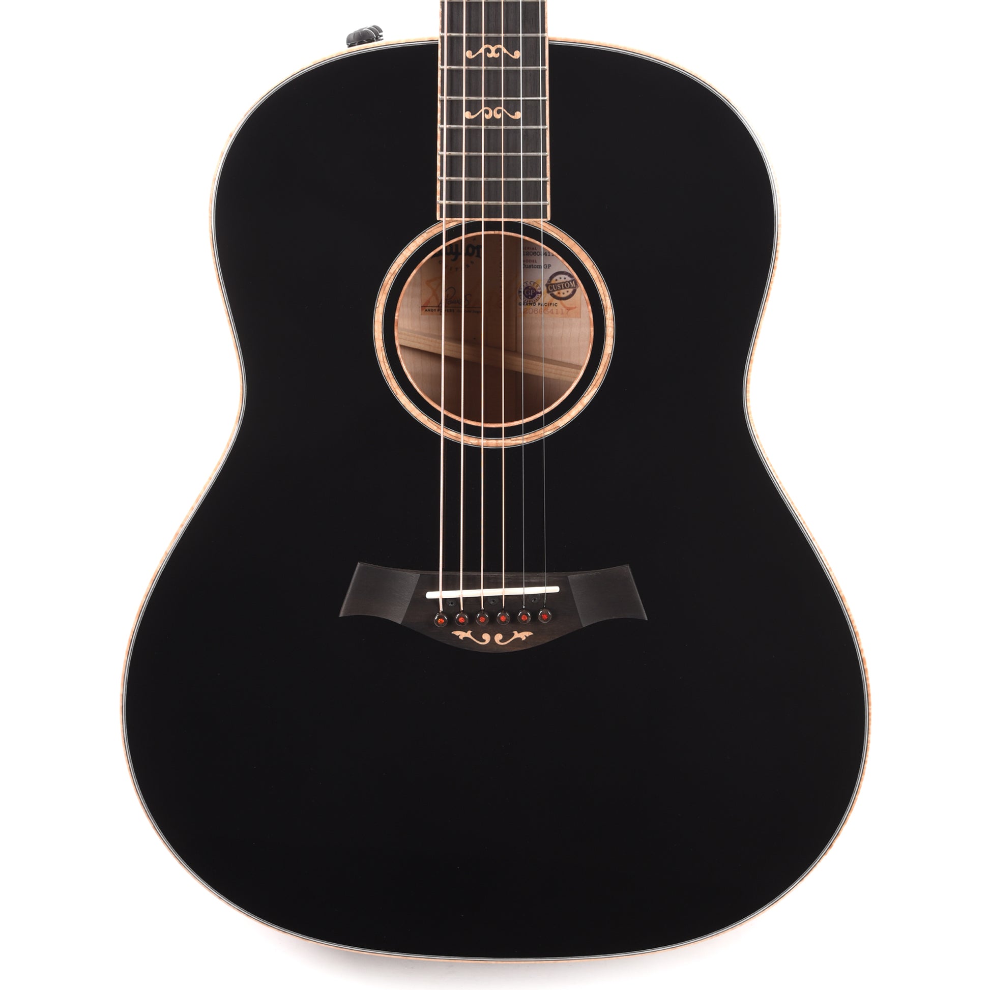 Taylor Custom Grand Pacific Torrefied Spruce/Flame Maple Black Top w/Vintage Sunburst Back/Sides ES2 Acoustic Guitars / Concert