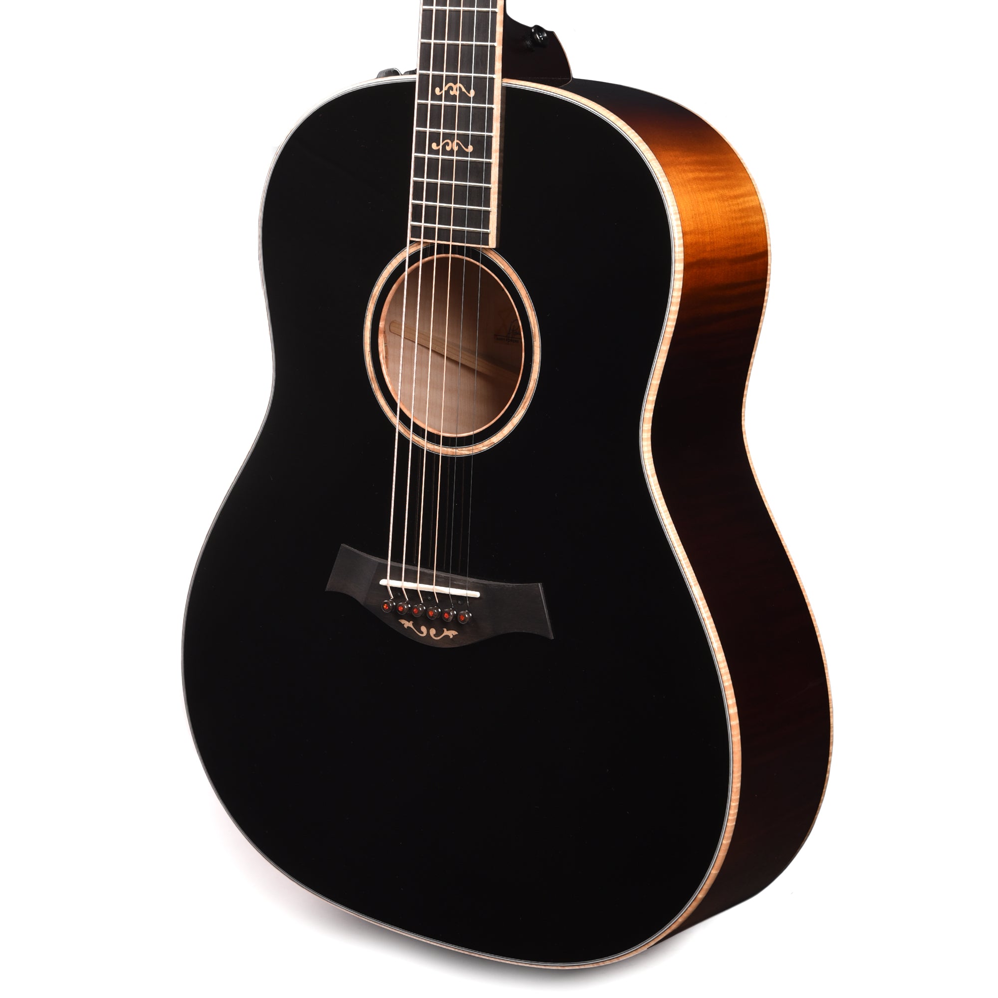 Taylor Custom Grand Pacific Torrefied Spruce/Flame Maple Black Top w/Vintage Sunburst Back/Sides ES2 Acoustic Guitars / Concert