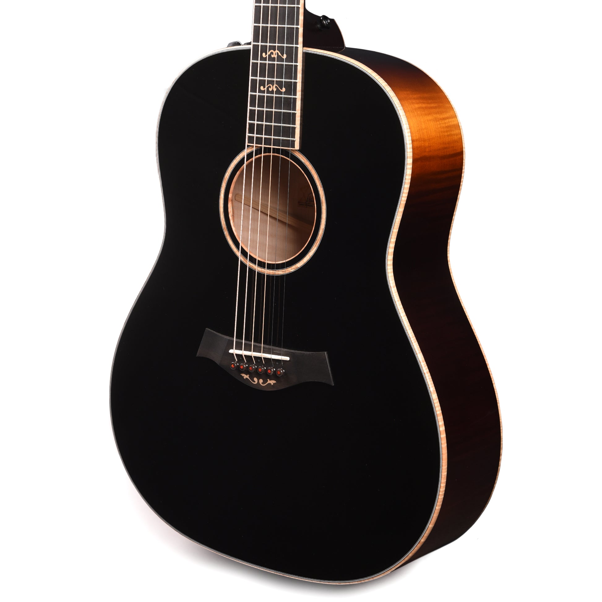 Taylor Custom Grand Pacific Torrefied Spruce/Flame Maple Black Top w/Vintage Sunburst Back/Sides ES2 Acoustic Guitars / Concert