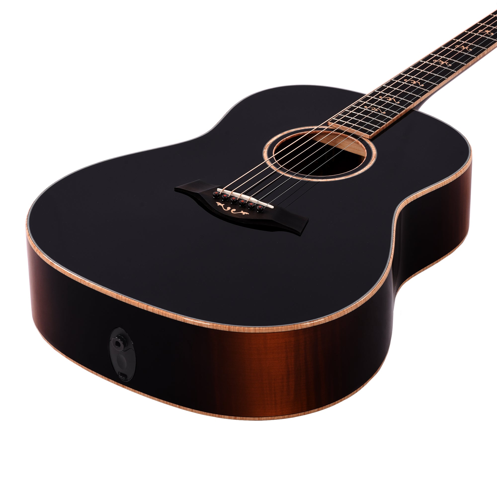 Taylor Custom Grand Pacific Torrefied Spruce/Flame Maple Black Top w/Vintage Sunburst Back/Sides ES2 Acoustic Guitars / Concert