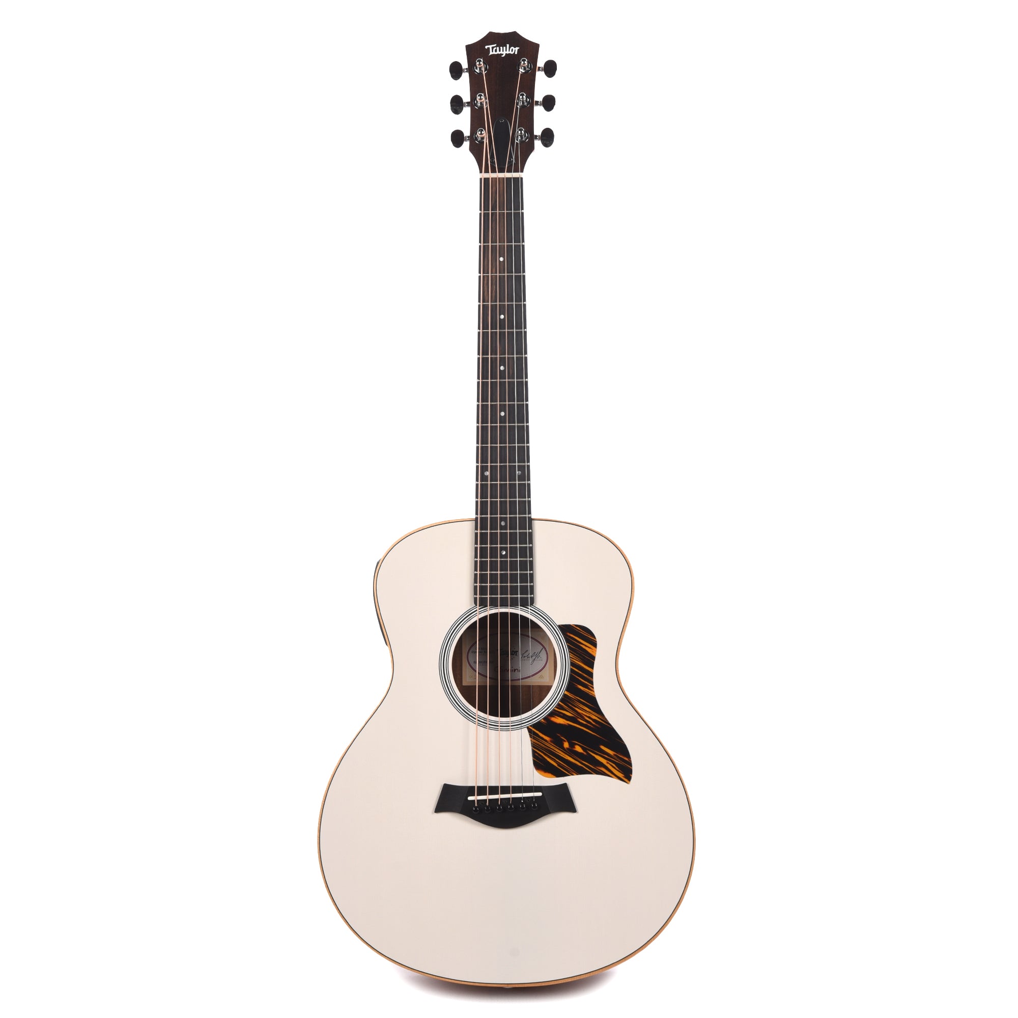 Taylor Special Edition GS Mini-e Torrefied Sitka/Sapele Trans White Top ES-B Acoustic Guitars / Mini/Travel