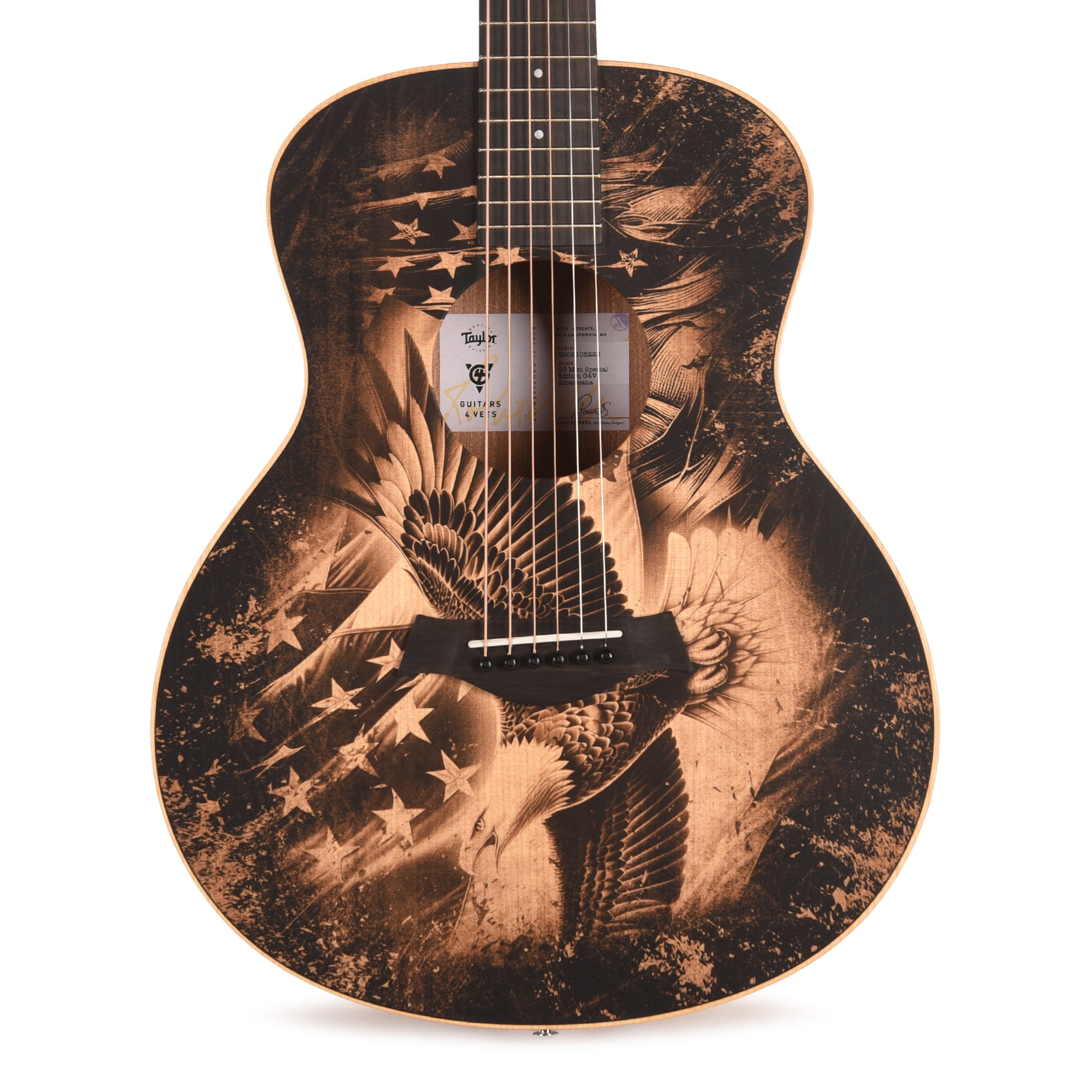 Taylor Special Edition GS Mini Torrefied Spruce/Sapele Americana Custom Artwork Acoustic Guitars / Mini/Travel