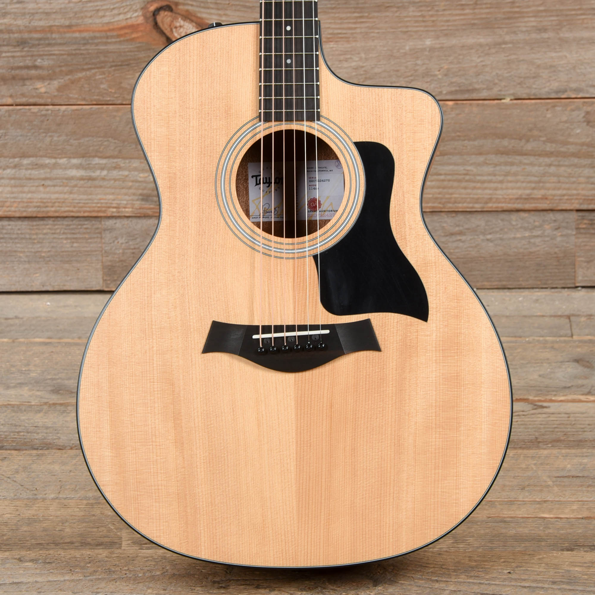 Taylor 114ce Grand Auditorium Spruce/Sapele Natural Acoustic Guitars / OM and Auditorium