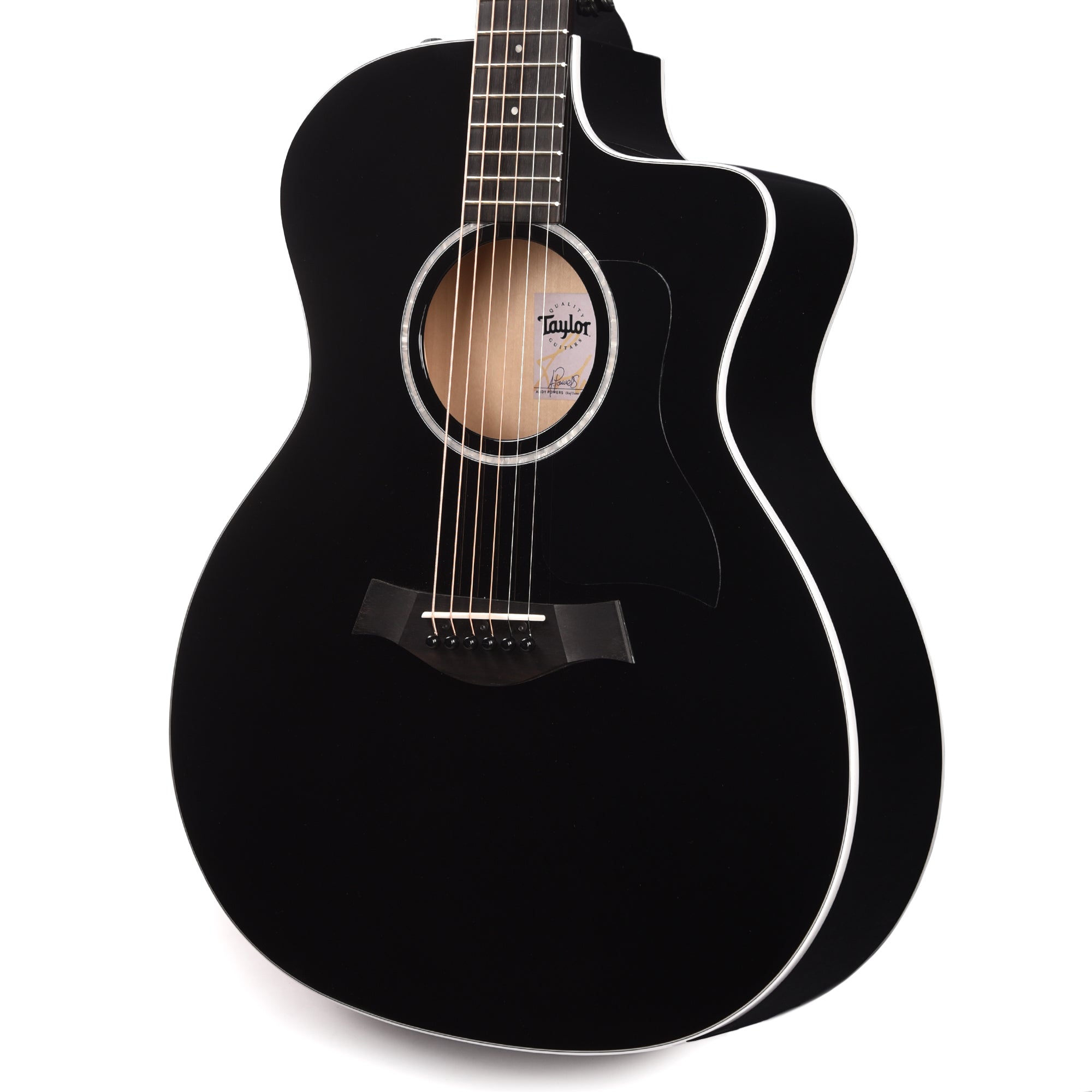 Taylor 214ce-BLK Plus Grand Auditorium Spruce/Big Leaf Maple Black Acoustic Guitars / OM and Auditorium