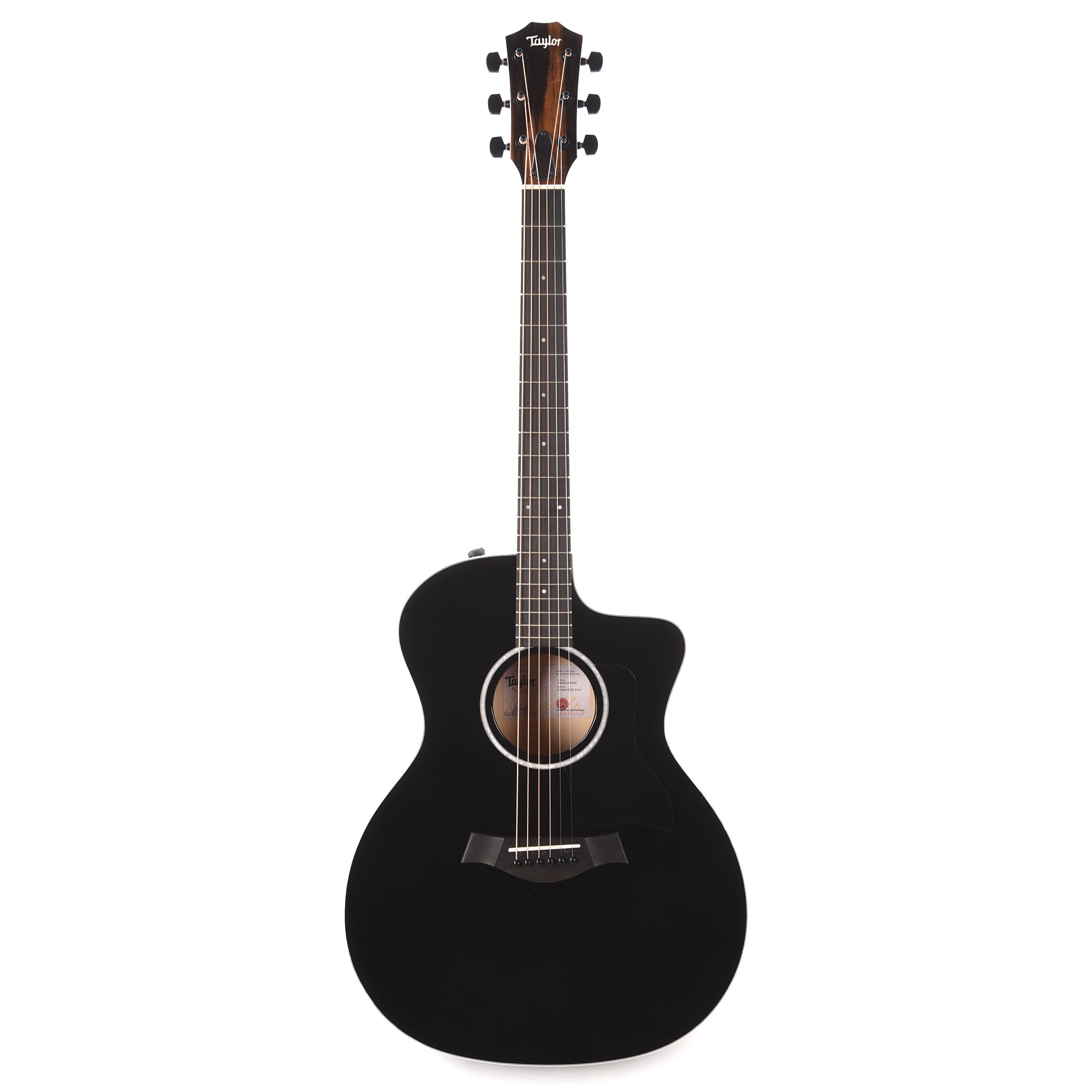 Taylor 214ce-BLK Plus Grand Auditorium Spruce/Big Leaf Maple Black Acoustic Guitars / OM and Auditorium