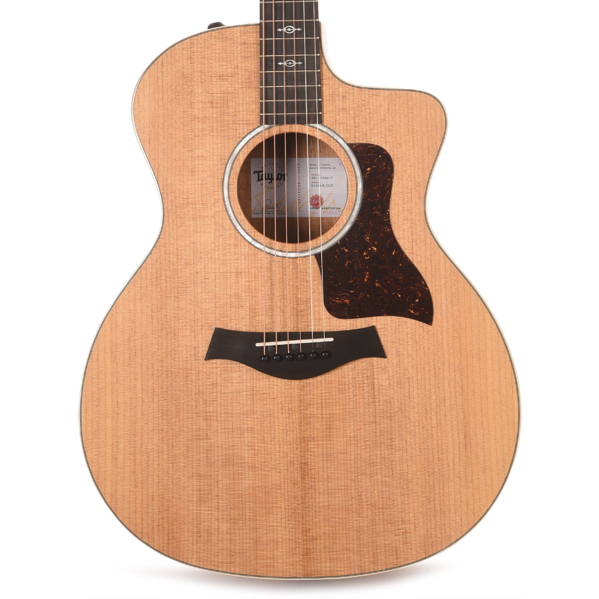 Taylor 214ce-K DLX Grand Auditorium Sitka/Koa Natural Acoustic Guitars / OM and Auditorium