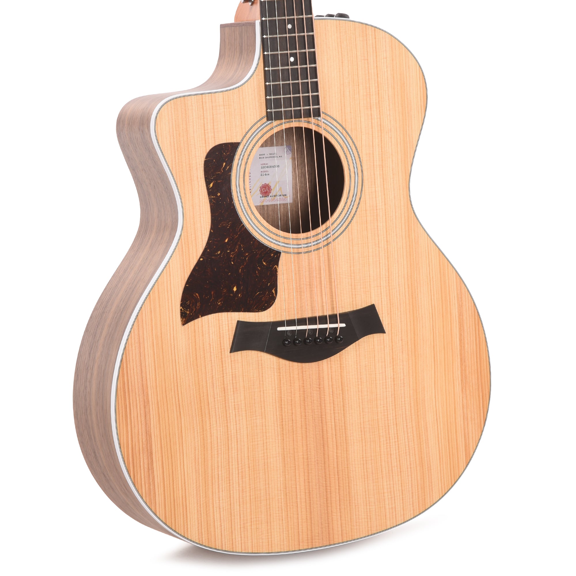Taylor 214ce LEFTY Grand Auditorium Sitka/Walnut Natural ES2 Acoustic Guitars / OM and Auditorium