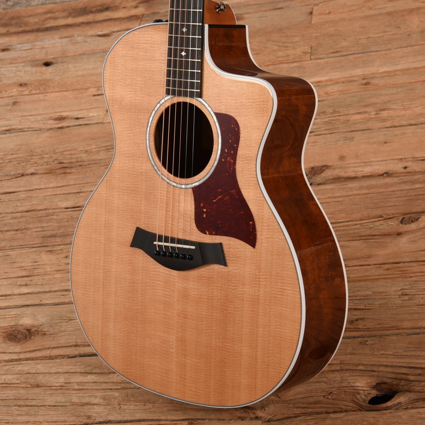 Taylor 214ce-QS DLX LTD Quilted Sapele Natural 2022 Acoustic Guitars / OM and Auditorium