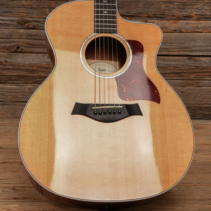 Taylor 214ce-QS DLX LTD Quilted Sapele Natural 2022 Acoustic Guitars / OM and Auditorium