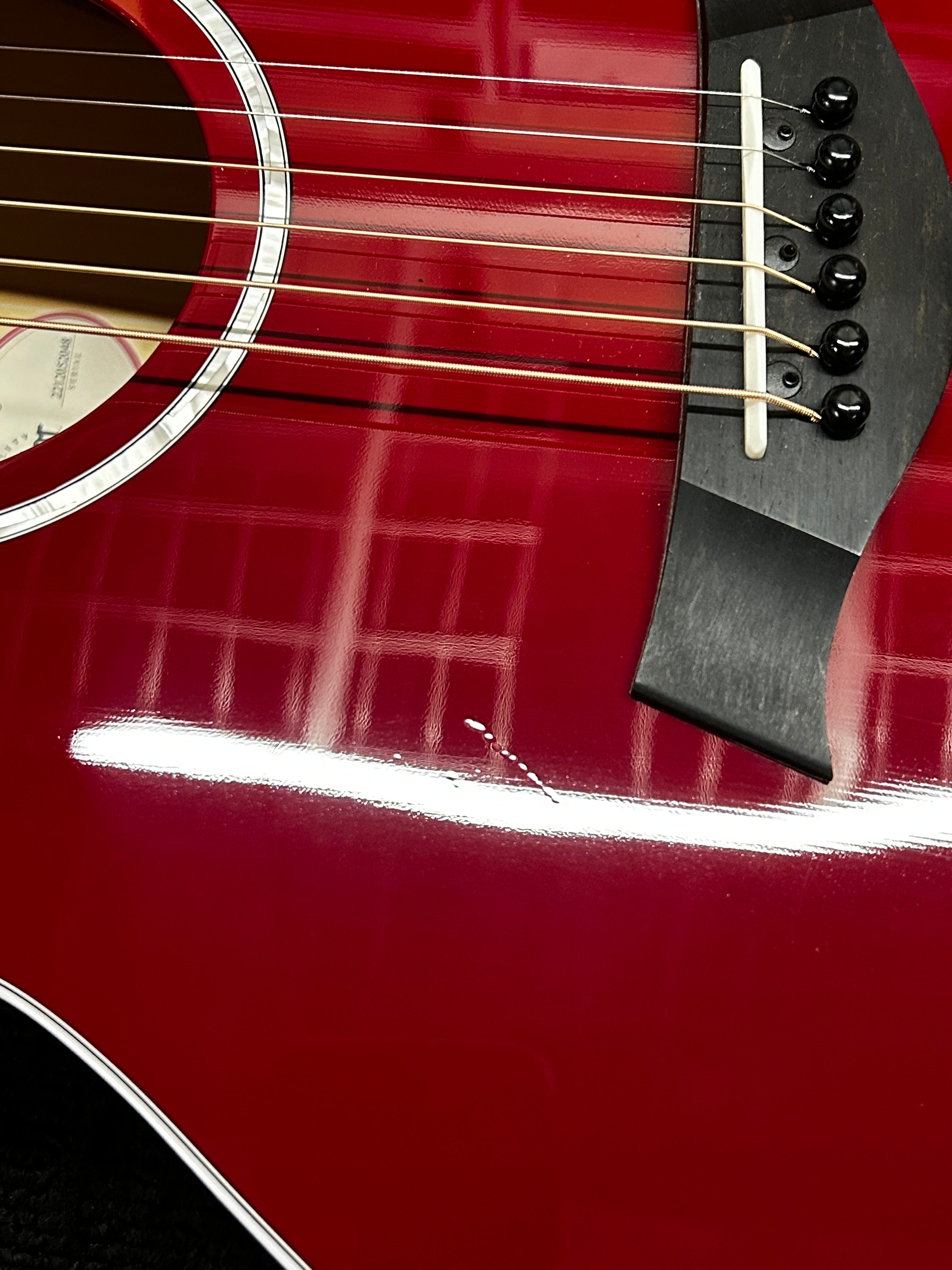 Taylor 214ce-RED Deluxe Grand Auditorium Sitka/Maple Red ES2 Acoustic Guitars / OM and Auditorium