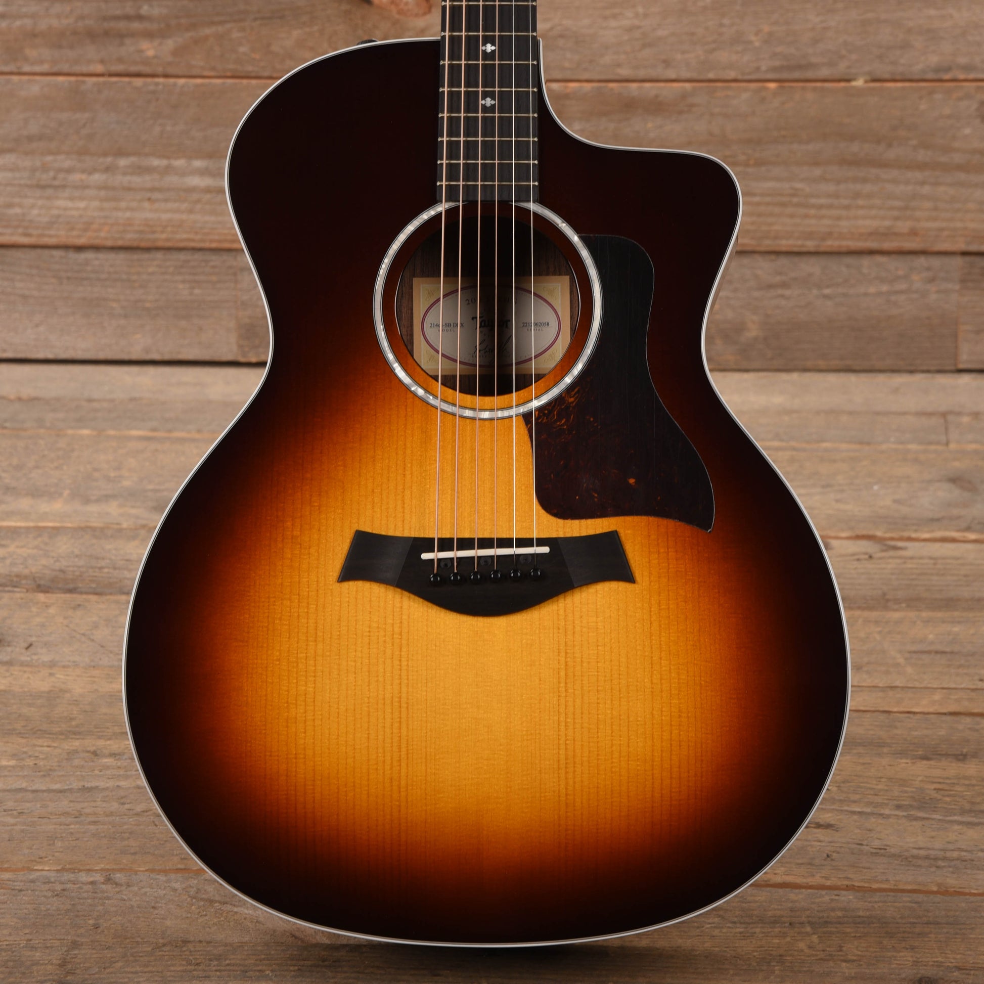 Taylor 214ce-SB Deluxe Grand Auditorium Sitka/Rosewood Tobacco Sunburst ES2 Acoustic Guitars / OM and Auditorium