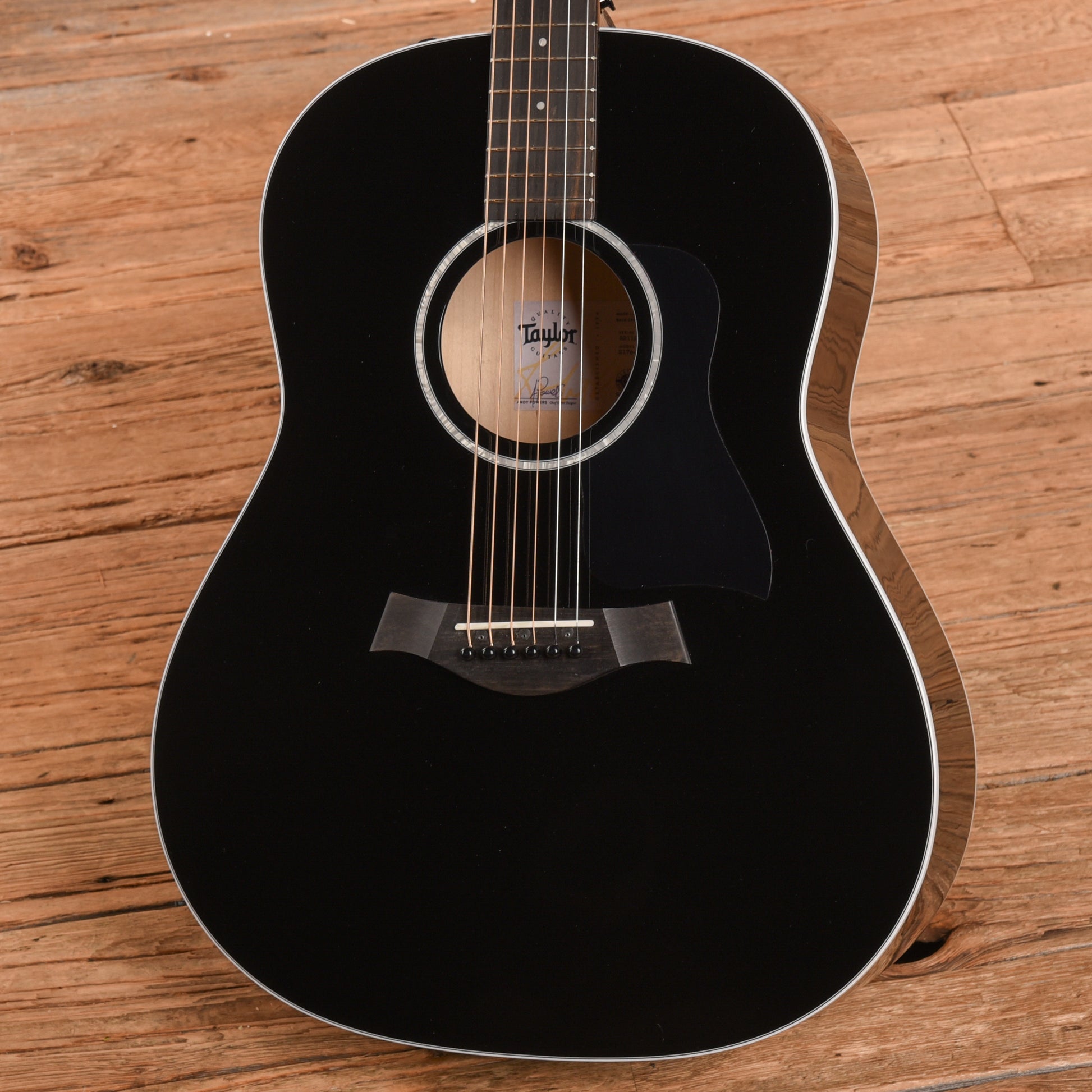 Taylor 217e BLK-Plus Black 2023 Acoustic Guitars / OM and Auditorium
