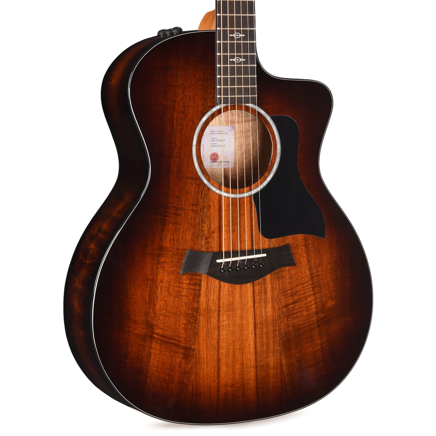 Taylor 224ce-K DLX Grand Auditorium Hawaiian Koa Shaded Edgburst ES2 Acoustic Guitars / OM and Auditorium