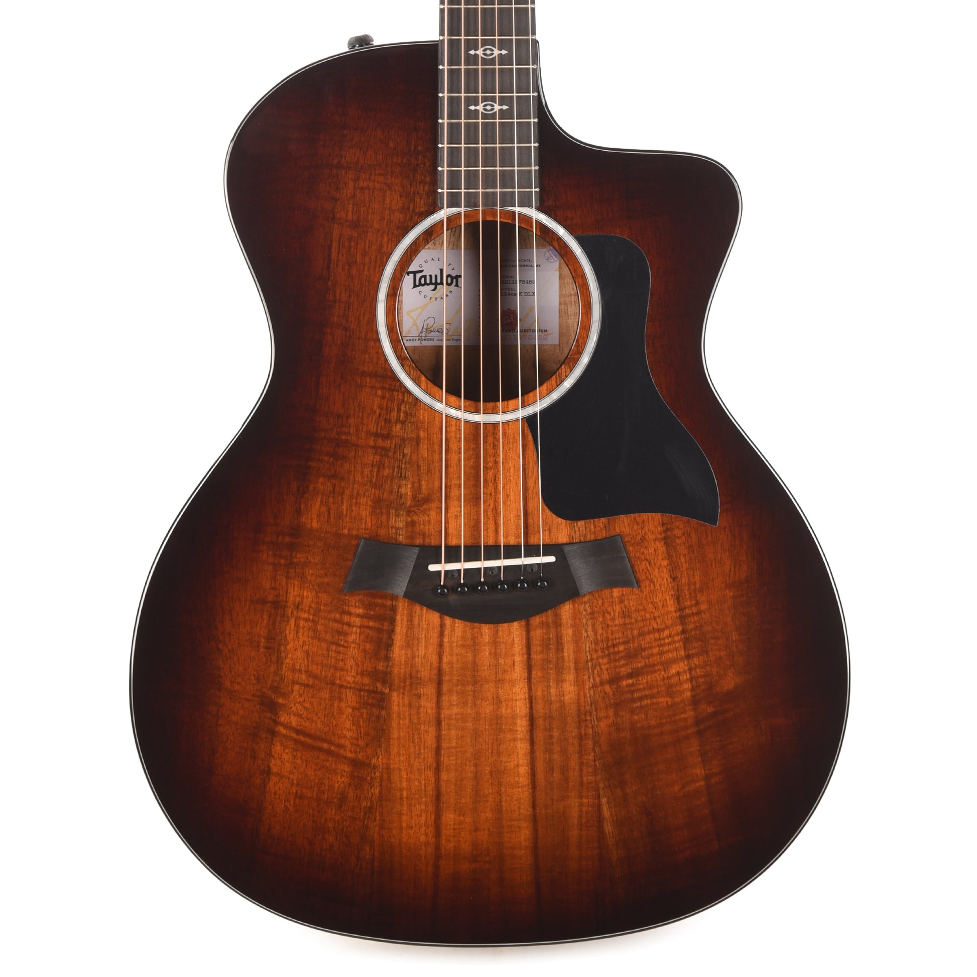 Taylor 224ce-K DLX Grand Auditorium Hawaiian Koa Shaded Edgburst ES2 Acoustic Guitars / OM and Auditorium